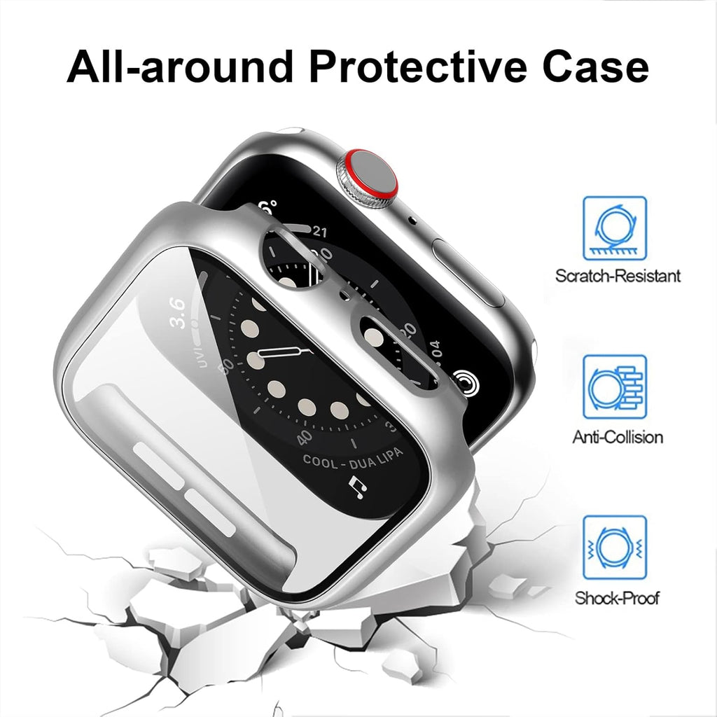 12 Pack Case for Apple Watch 38Mm Series 3/2/1 with Tempered Glass Screen Protector,  Full Hard PC Ultra-Thin Scratch Resistant Bumper HD Protective Cover for Iwatch Accessories